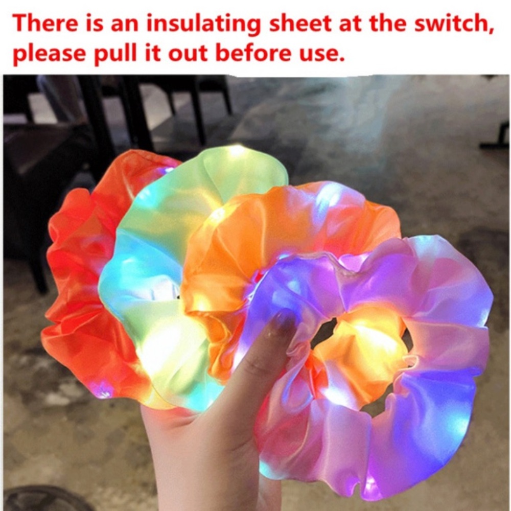 LED Light Up Hair Scrunchies for Women and Girls - YELLOW IS LEFT! - Picture 16 of 16